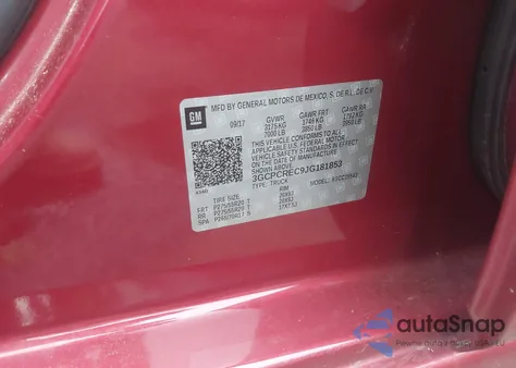 2018 Chevrolet Silverado 1500 1Lt from USA, damaged, VIN 3GCPCREC9JG181853